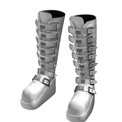 White Goth Platform Boots thumbnail