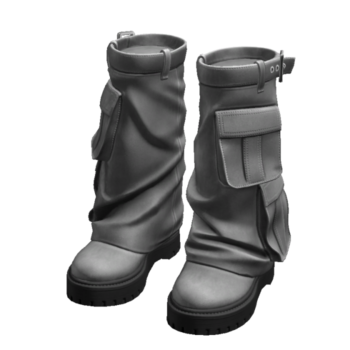 Light Grey Leather Boots