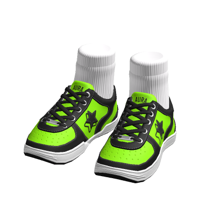 Lime Sneakers with Short White Socks thumbnail