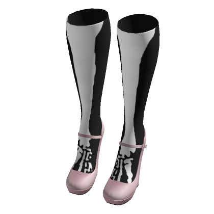 ☆ pink wedge heels with bone socks (syaa ver.) thumbnail