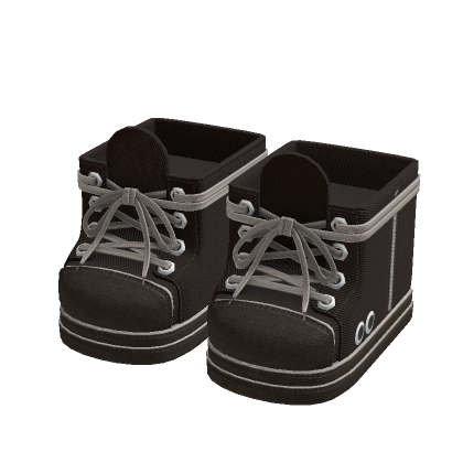 Black High Top Canvas Sneakers