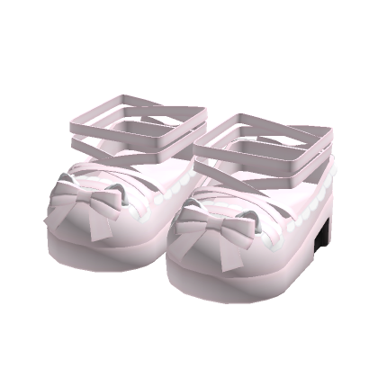 Pink Ruffled Kitty Bow Shoes with Tail & Bell