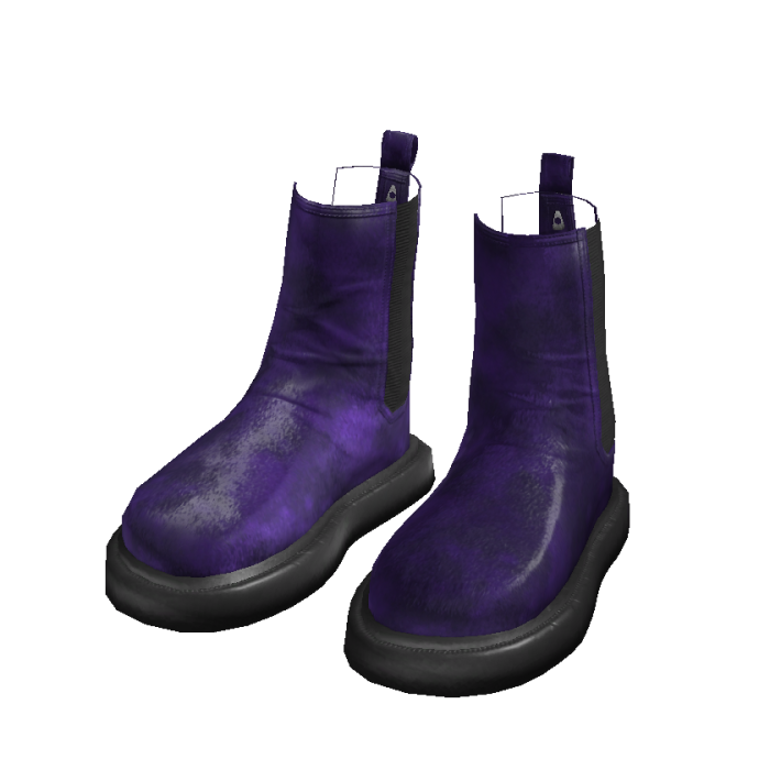 Purple Velvet Chelsea Boots