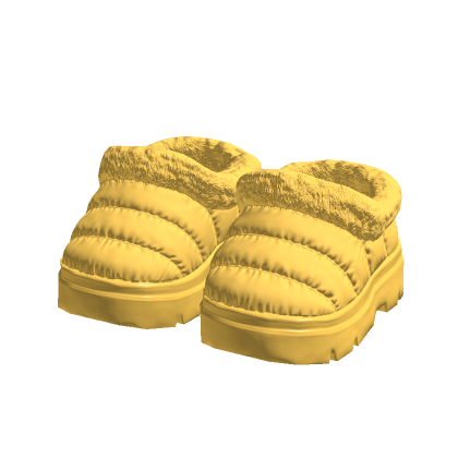 Yellow Fur Clogs 1.0