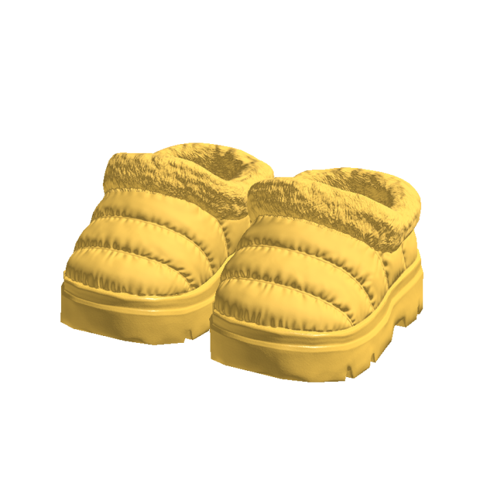 Yellow Fur Clogs 1.0