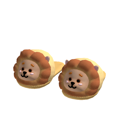 Kawaii Lion Slippers Brown[MAX]