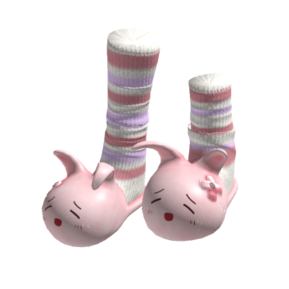 Cute Bunny Sock Slippers Pink[MAX]