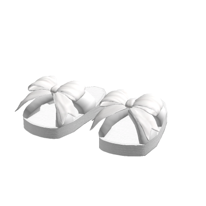 Cute White Bow Sandals
