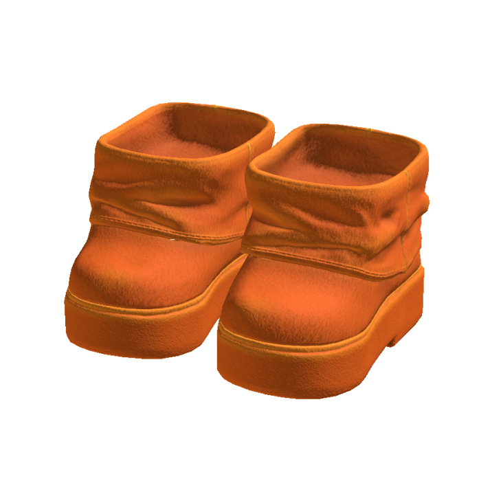 Orange Cozy Fur Boots 3.0