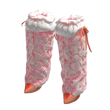 Pink Y2K Fur Boots [PBR] thumbnail