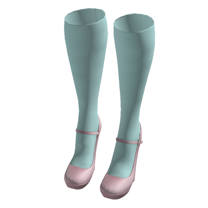 ☆ pink wedge heels with teal socks (syaa ver.) thumbnail