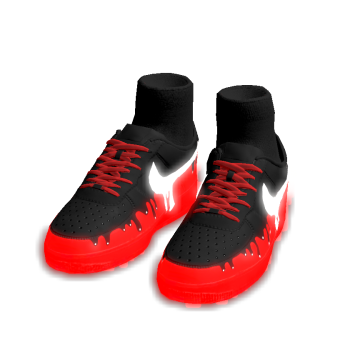 FS - Glow Emissive Black Red Shoes
