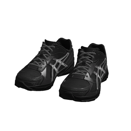 Black designer asicks shoes