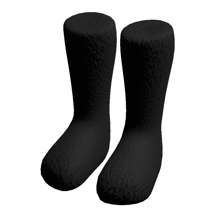 Black Fur Boots