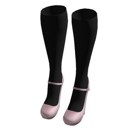 ☆ pink wedge heels with black socks (syaa ver.)
