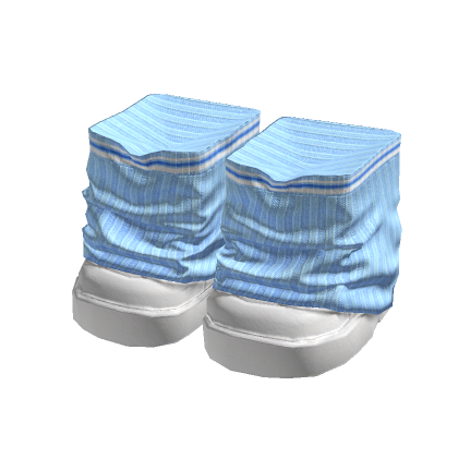 ✨ White Loafers Blue Warmers 3.0 Shoes thumbnail