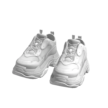 Sneakers Triple White Trainers Y2K Big Jey Forces