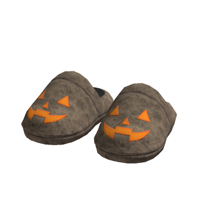 Halloween Pumpkin Jack-O'-Lantern Fluffy Slippers