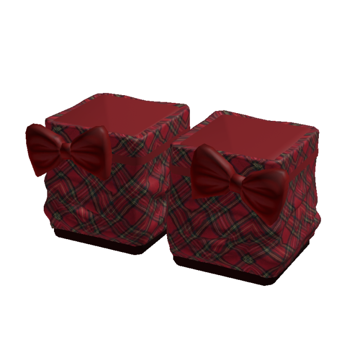Red Plaid green y2k Christmas bow warmer boots