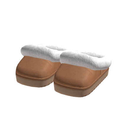 3.0 Platform Slippers Brown Shoes Fluffy Boots Y2K