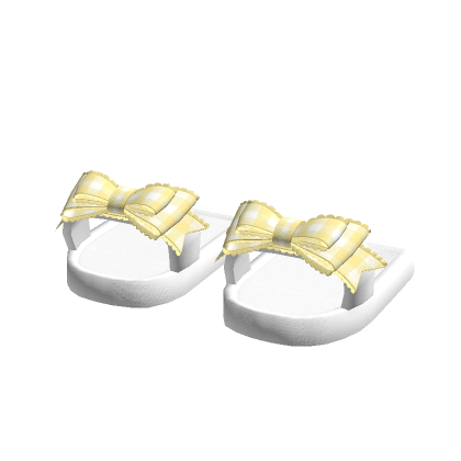 Cute Yellow Bow Slides Sandals