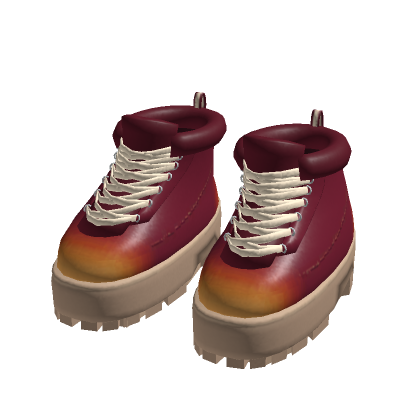 Burgundy Amber Chunky Boots