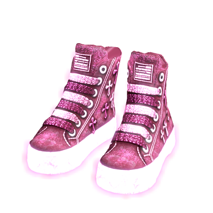 ✨ Emissive Glow Chunky Pink Shoes