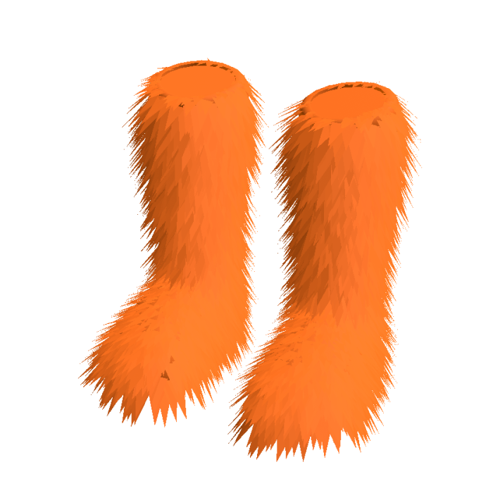 Orange Fuzzy Shoes