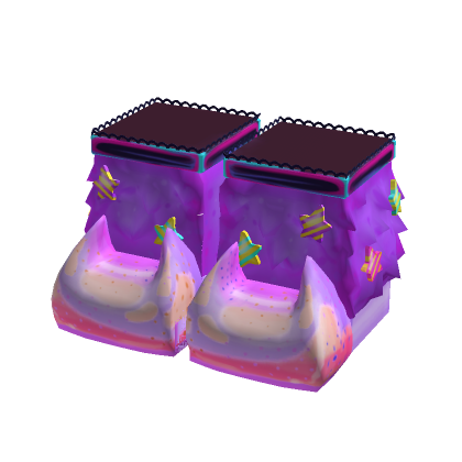Purple Fluffy Scene Monster Star Shoes thumbnail