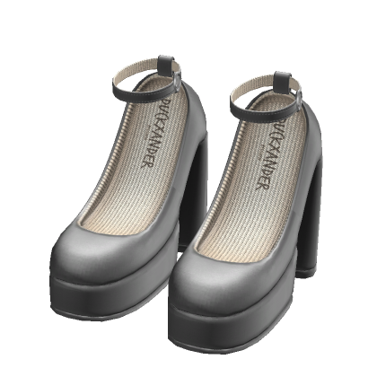 Grey Platform Heels thumbnail