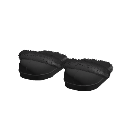 Black Fluffy Fur Slippers thumbnail