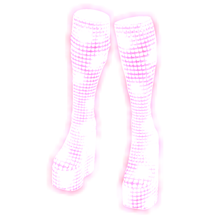 ✅🔴GLOWING Pink Rhinestone Platform Boots✅🔴