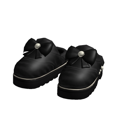 Cute Fur slippers [black]