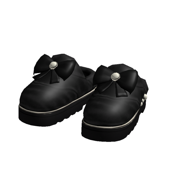 Cute Fur slippers [black]