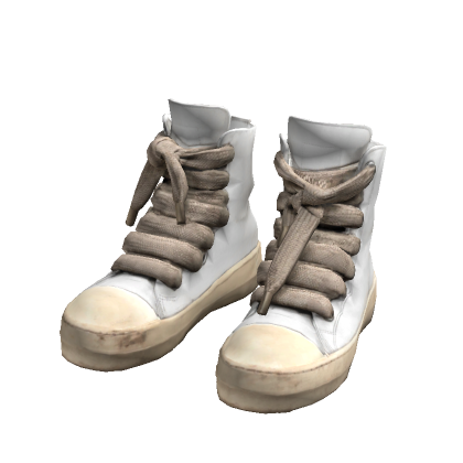 White Worned out Y2k 2000s Rack Omens 👟