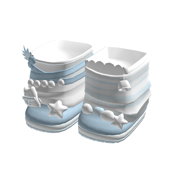 Christmas Cute Cozy Festive Shoes Baby Blue