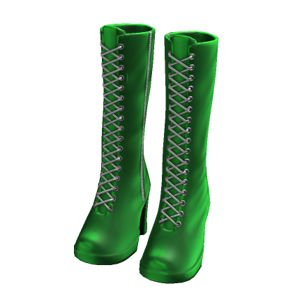 Green Platform Gogo Boots thumbnail