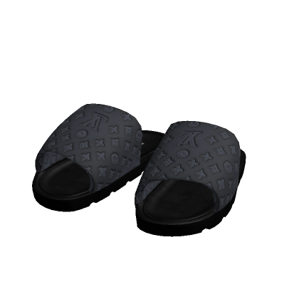Comfy Black Slides - No Socks