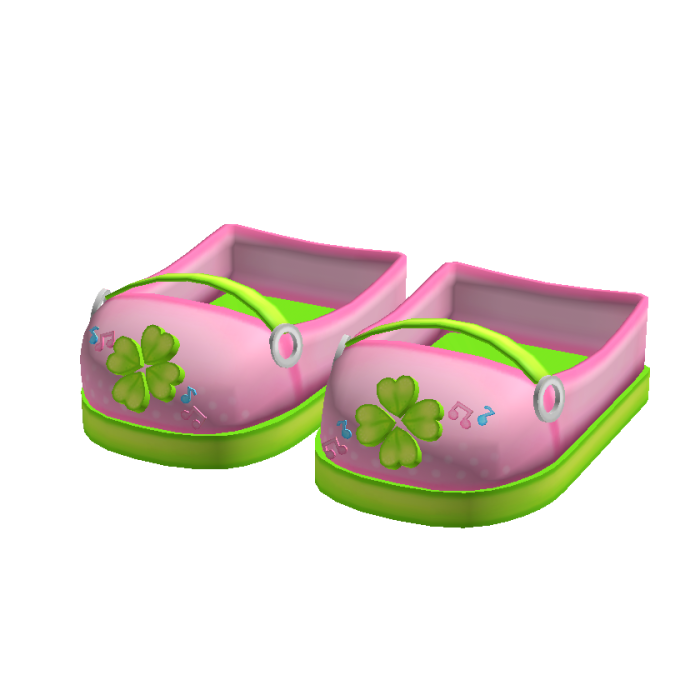 cute pink clover shoes