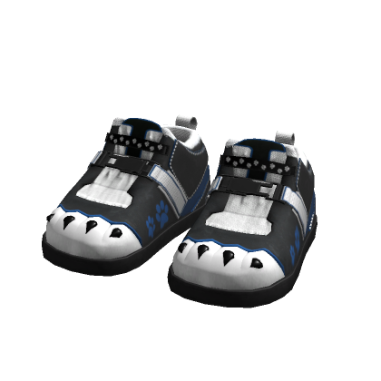Black/Blue Paw Shoes thumbnail