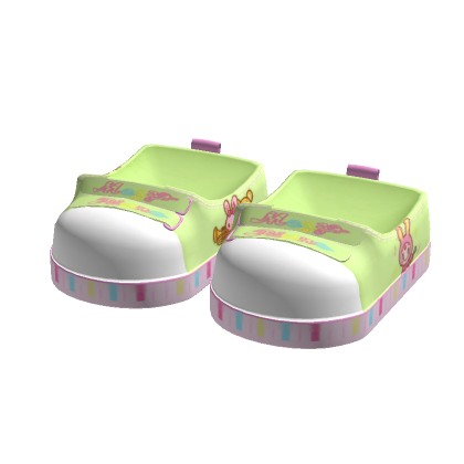green pastel cutecore mezzo piano shoes