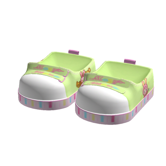 green pastel cutecore mezzo piano shoes