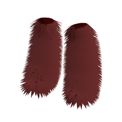 burgundy chunky fur boots