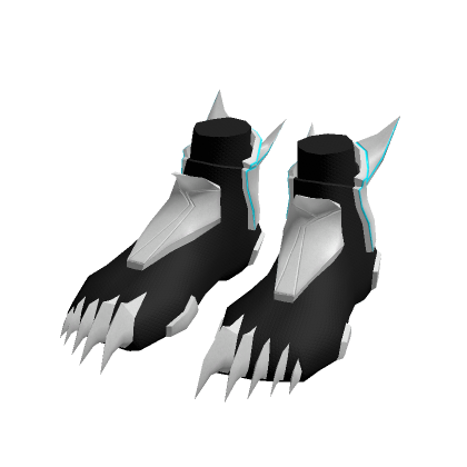 ♾️ Silver & blue Cyber ninja spiked shoes thumbnail