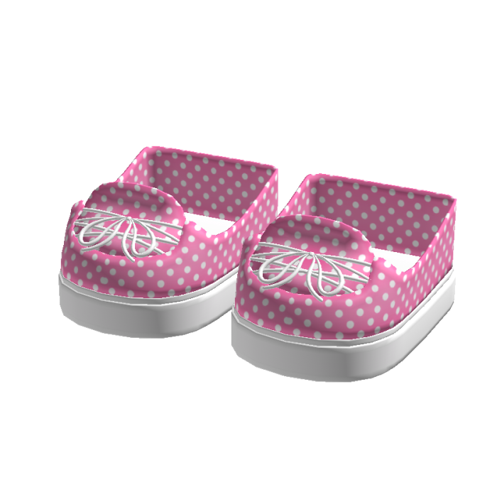 adorable hot pink polka-dot sneakers