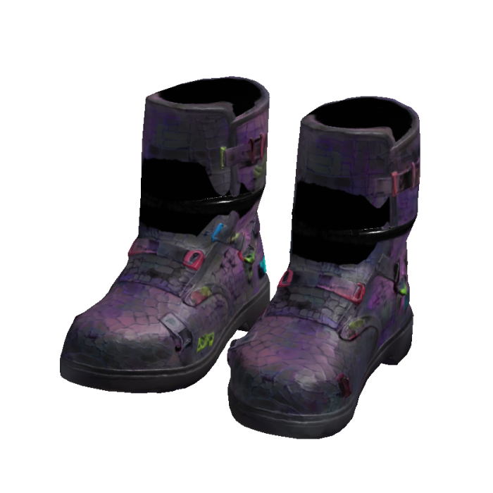 Neon Aurora Shell Boots