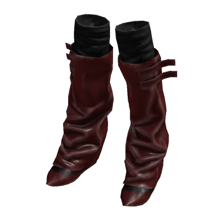 Fashion Leather Boots Red thumbnail