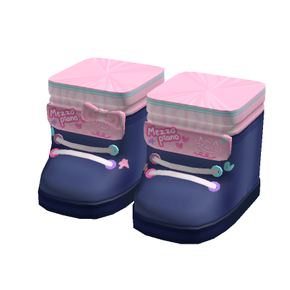 Adorable Kawaii Dark Denim Pink Mezzo Piano Shoes