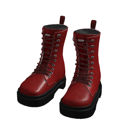 Botas de Cuero Rojas
