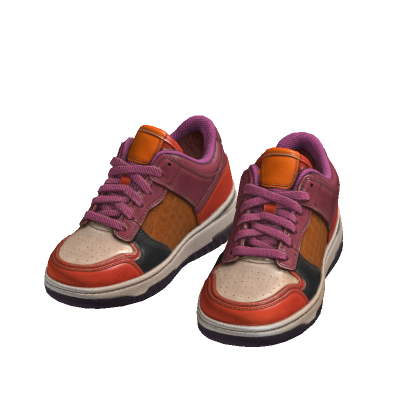 Colorful Designer Sneakers (Orange)